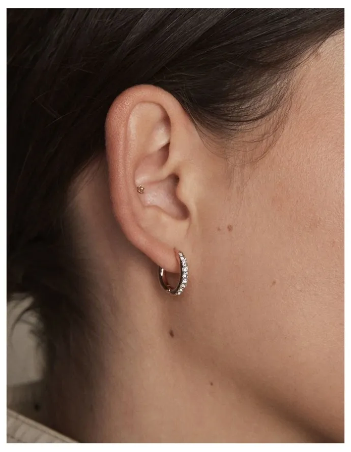 Mimco Amulet Charm Hoop Earrings in Rose Gold
