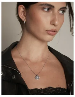 Mimco Amulet Duo Necklace in Silver
