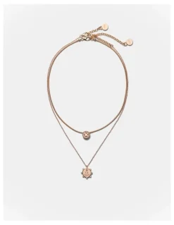 Mimco Amulet Duo Necklace in Rose Gold