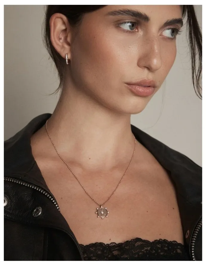 Mimco Amulet Duo Necklace in Rose Gold