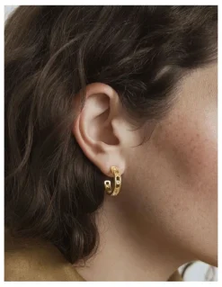 Mimco Amulet Hoop Earring in Gold