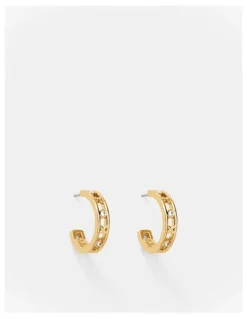 Mimco Amulet Hoop Earring in Gold