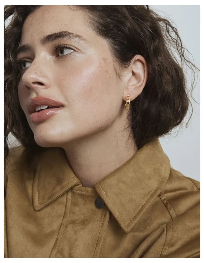 Mimco Amulet Hoop Earring in Gold