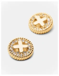 Mimco Amulet Stud Earrings in Gold