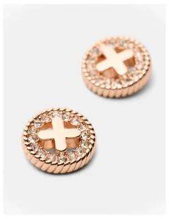 Mimco Amulet Stud Earrings in Rose Gold