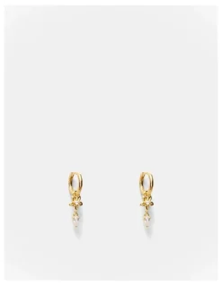 Mimco Asteria Charm Hoop Earrings in Gold
