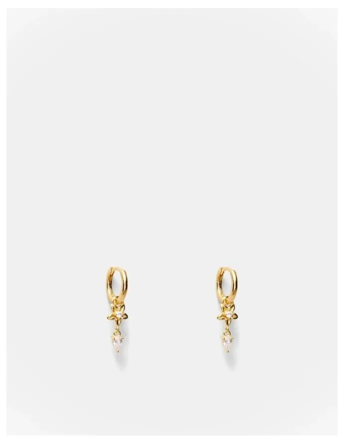 Mimco Asteria Charm Hoop Earrings in Gold