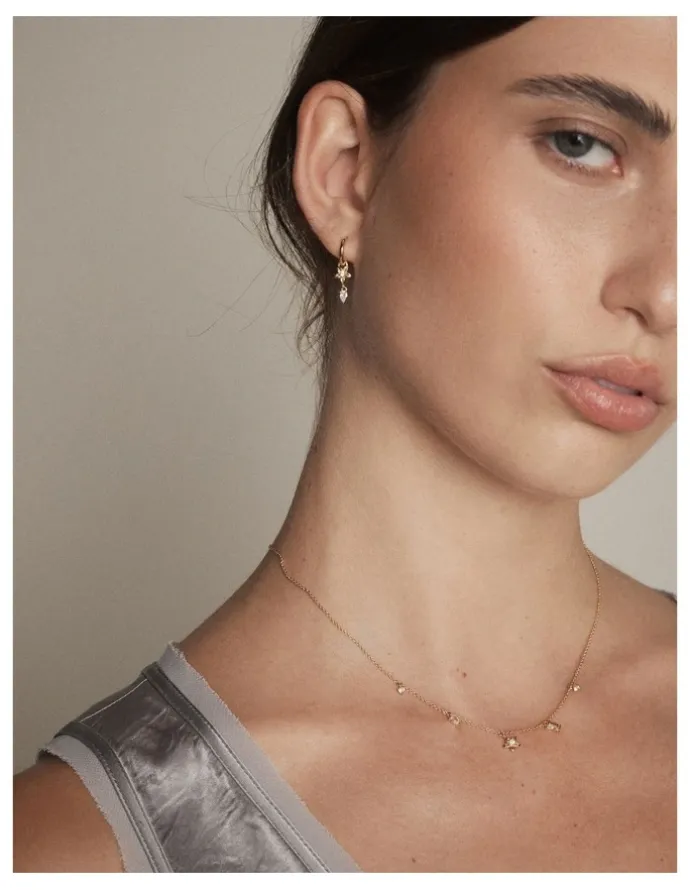 Mimco Asteria Charm Hoop Earrings in Gold