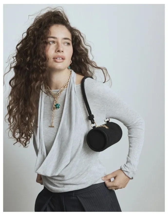 Mimco Barrel Mini Shoulder Bag in Black
