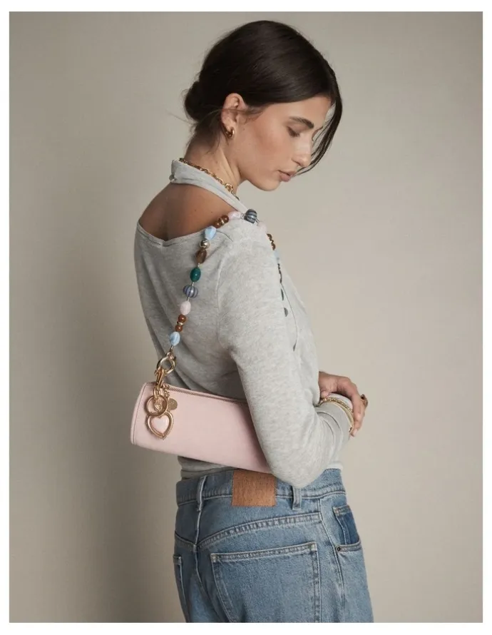 Mimco Barrel Mini Shoulder Bag in Pink Salt