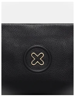 Mimco Bay Crossbody Bag in Black Light Gold