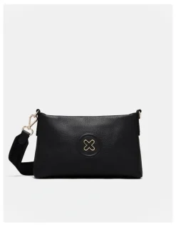 Mimco Bay Crossbody Bag in Black Light Gold