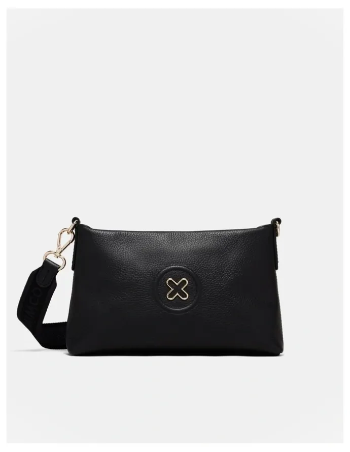 Mimco Bay Crossbody Bag in Black Light Gold