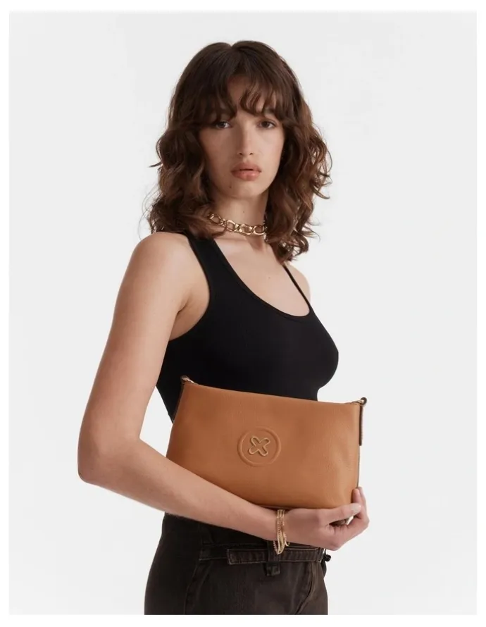 Mimco Bay Crossbody Bag in Caramel