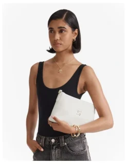 Mimco Bay Strap Crossbody Bag in White