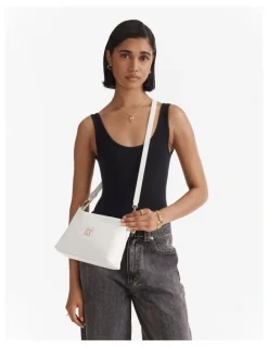 Mimco Bay Strap Crossbody Bag in White