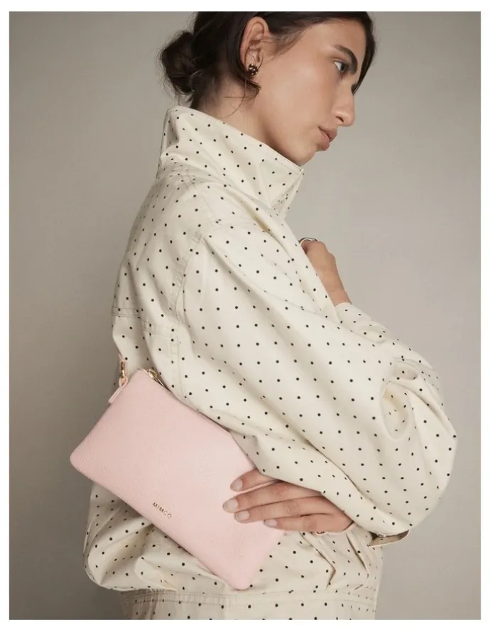Mimco Belle Pouch Crossbody Bag in Pink Dust