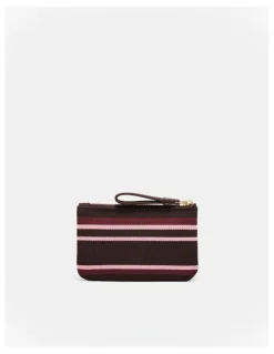 Mimco Blondie Coin Purse in Chocolate Stripe