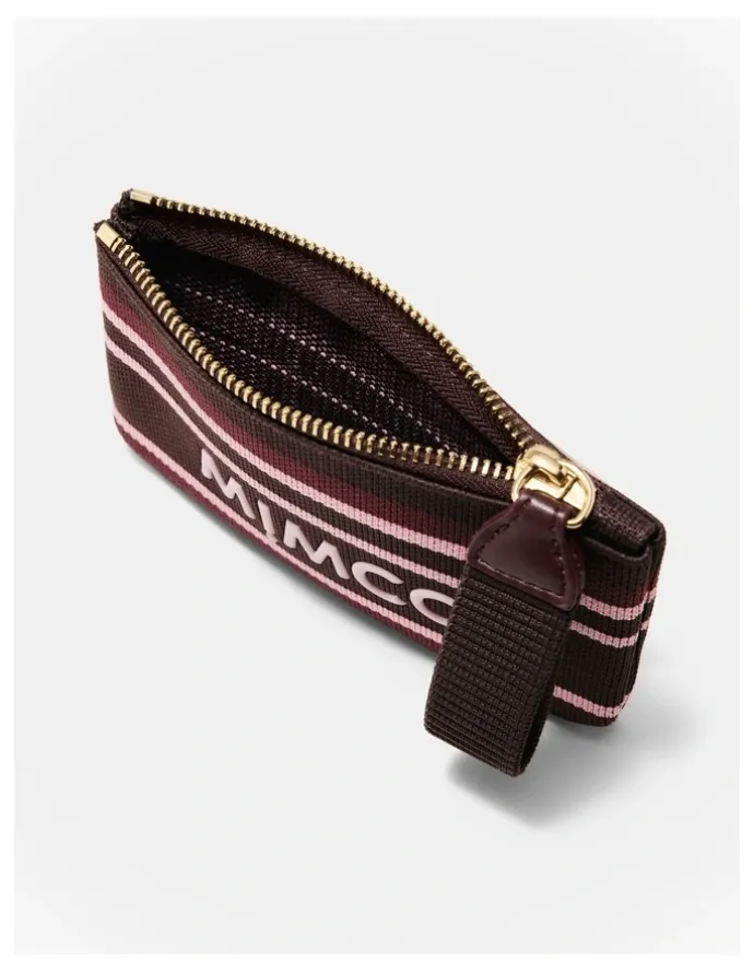 Mimco Blondie Coin Purse in Chocolate Stripe