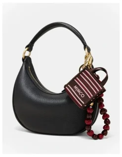 Mimco Blondie Mini Bag Charm in Chocolate Stripe