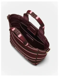Mimco Blondie Mini Tote Bag in Chocolate Stripe