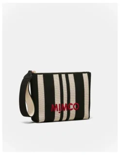 Mimco Blondie Pouch in Black Stripe