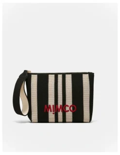 Mimco Blondie Pouch in Black Stripe