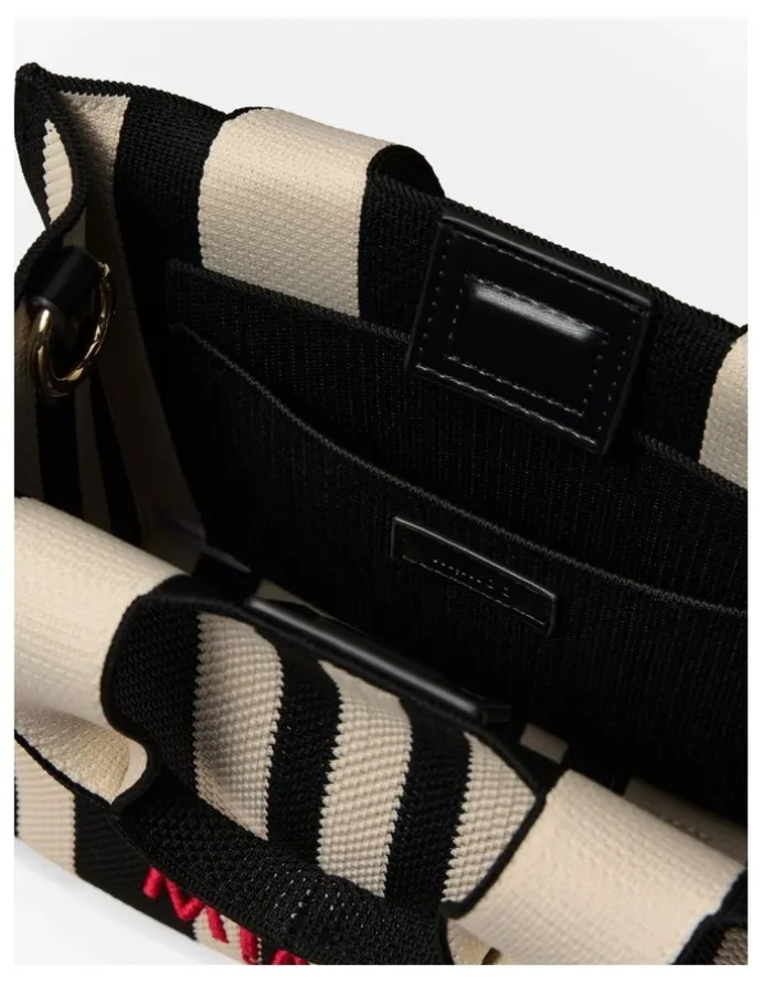 Mimco Blondie Small Tote Bag in Black Stripe