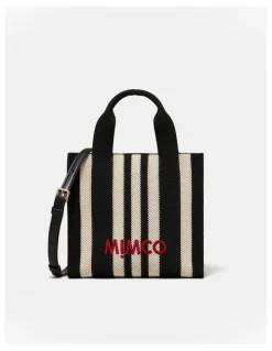 Mimco Blondie Small Tote Bag in Black Stripe