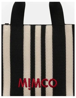 Mimco Blondie Small Tote Bag in Black Stripe