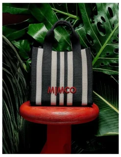 Mimco Blondie Small Tote Bag in Black Stripe