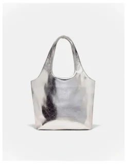 Mimco Brittany Mini Tote Bag in Silver