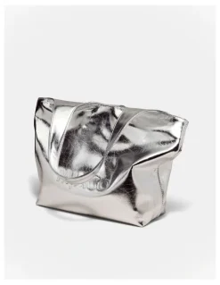 Mimco Brittany Mini Tote Bag in Silver