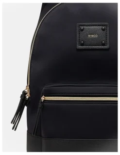 Mimco Brunswick Backpack in Black Light Gold