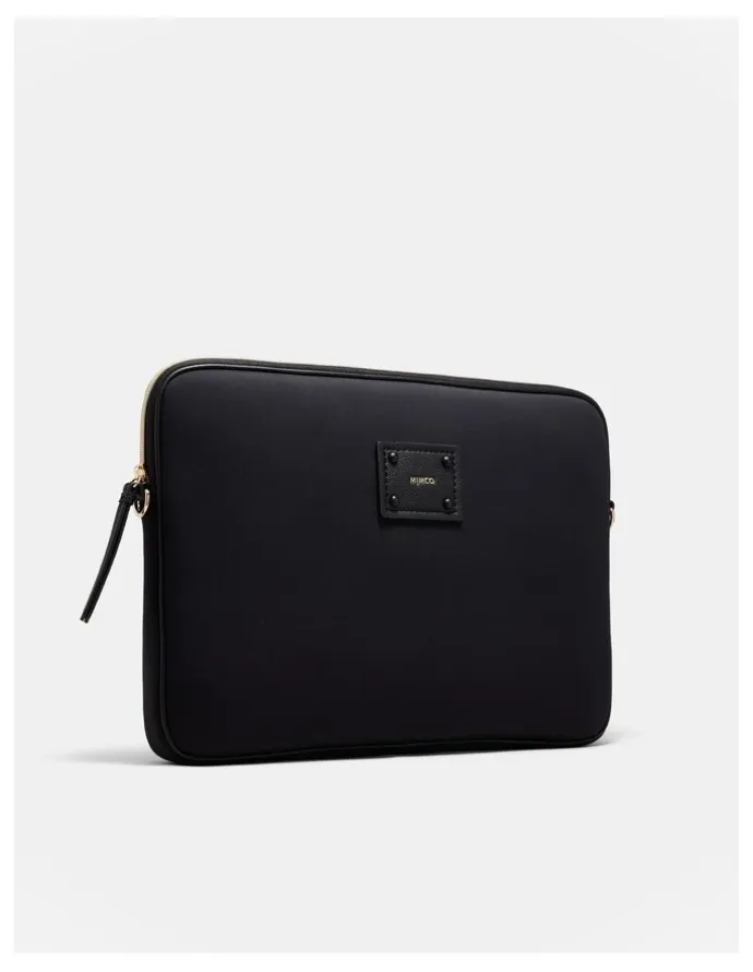 Mimco Brunswick Laptop Bag in Black Light Gold
