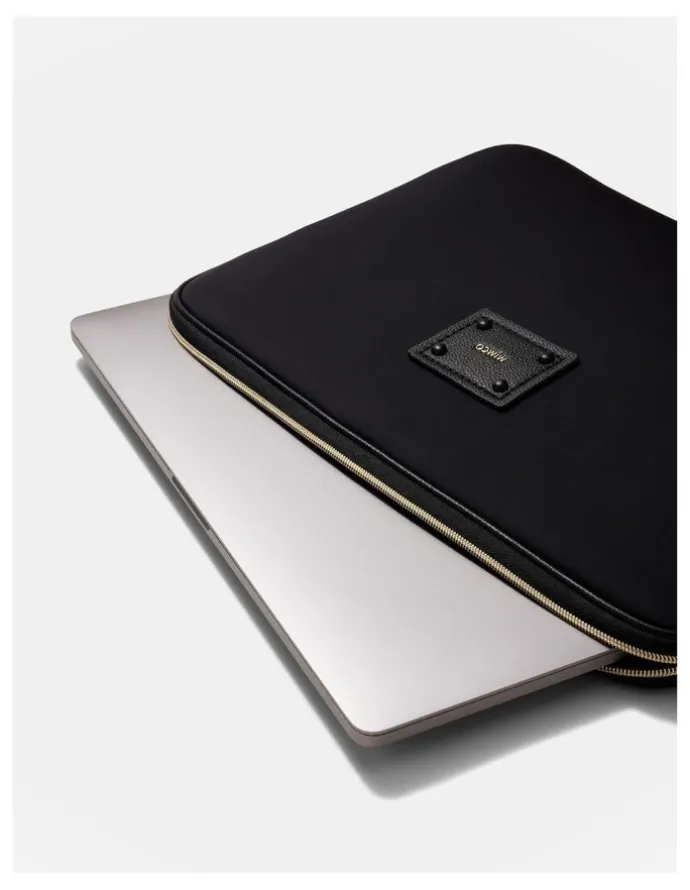 Mimco Brunswick Laptop Bag in Black Light Gold