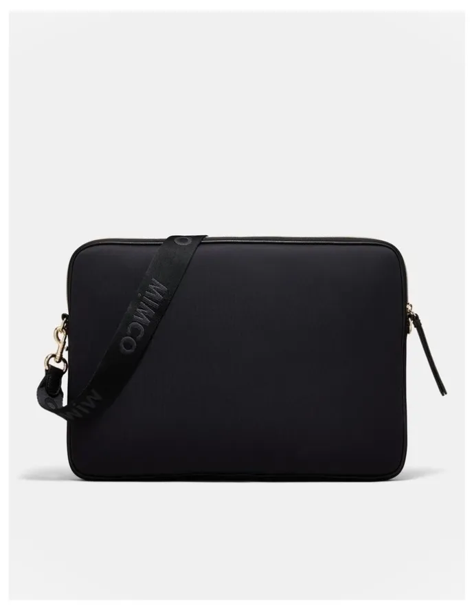 Mimco Brunswick Laptop Bag in Black Light Gold
