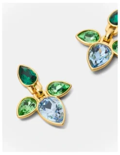 Mimco Bumper Pear Earrings in Green