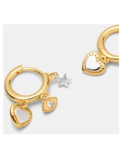 Mimco Chime Hoop Earrings in Gold Silver