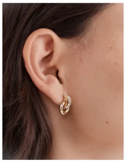 Mimco Circulate Stud Earrings in Gold