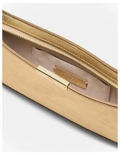 Mimco Cove Slim Shoulder Bag in Light Gold