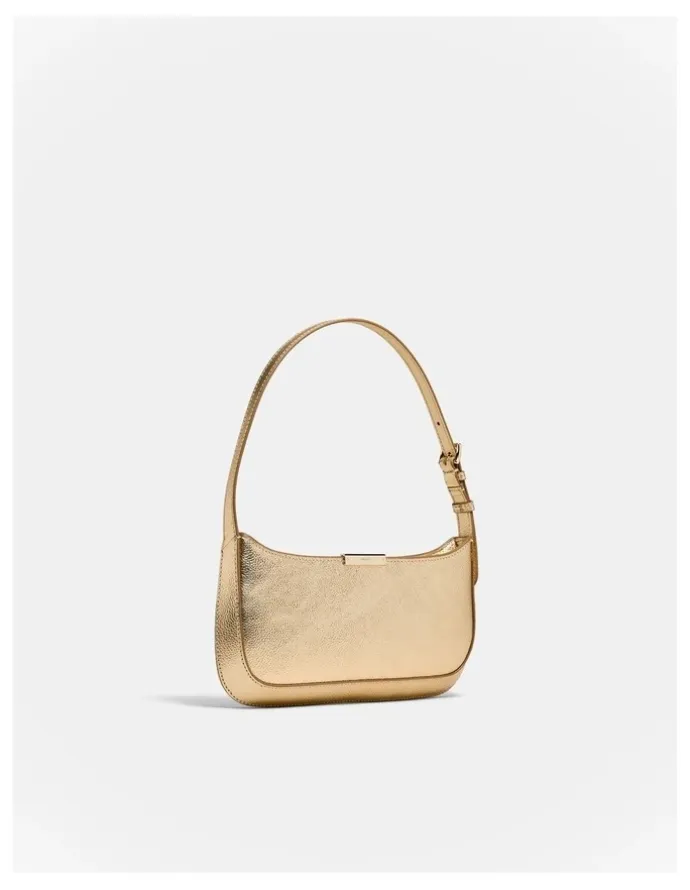 Mimco Cove Slim Shoulder Bag in Light Gold
