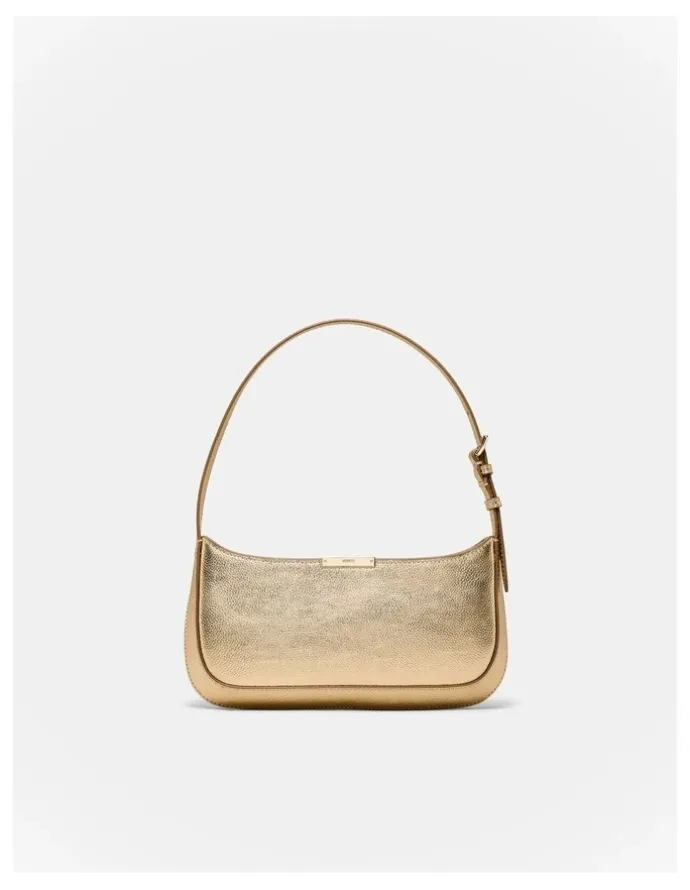 Mimco Cove Slim Shoulder Bag in Light Gold