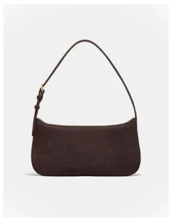 Mimco Cove Slim Shoulder Bag in Bitter Chocolate