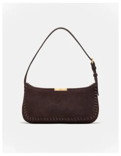 Mimco Cove Slim Shoulder Bag in Bitter Chocolate