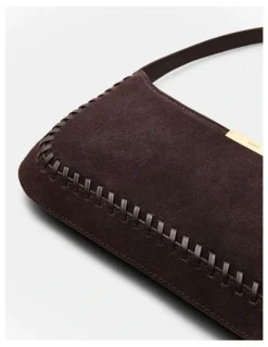 Mimco Cove Slim Shoulder Bag in Bitter Chocolate