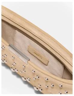 Mimco Cove Slim Studded Shoulder Bag in Sand
