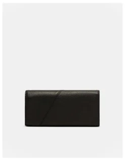 Mimco Drift Large Zip Wallet in Black Light Gold