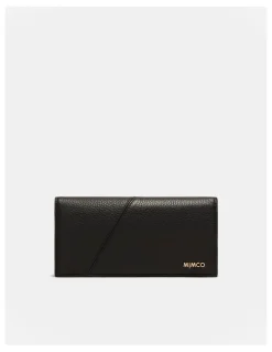 Mimco Drift Large Zip Wallet in Black Light Gold