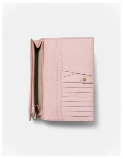 Mimco Drift Large Zip Wallet in Pink Dust